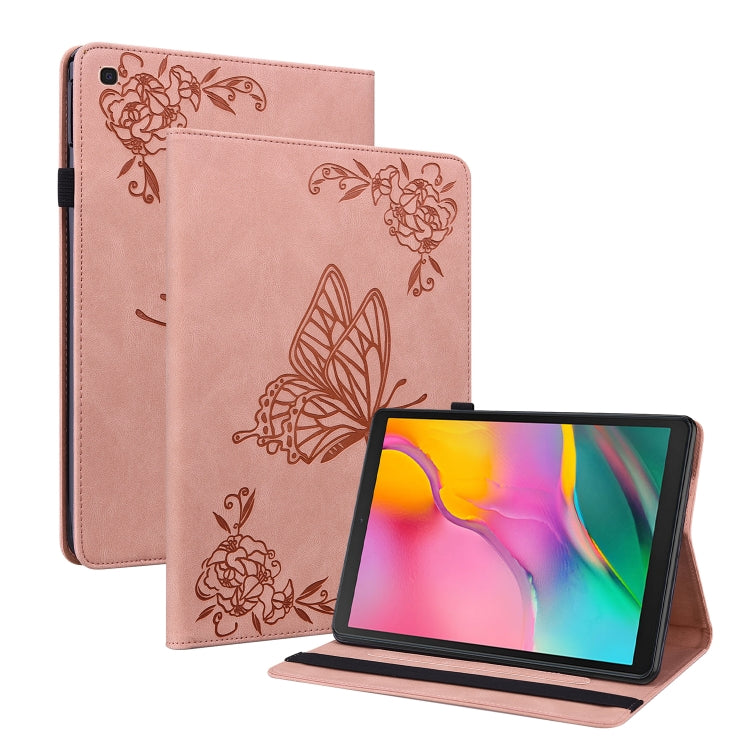 Butterfly Flower Embossed Leather Tablet Case