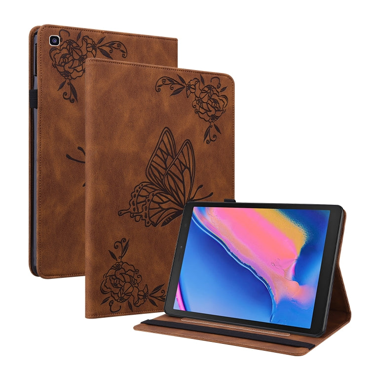Butterfly Flower Embossed Leather Tablet Case