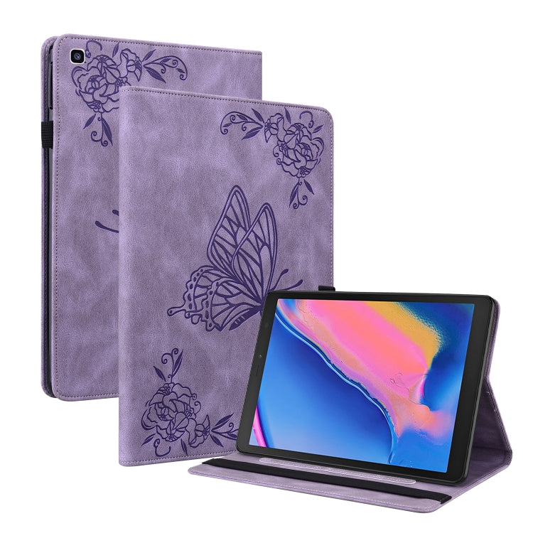Butterfly Flower Embossed Leather Tablet Case