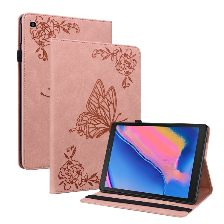 Butterfly Flower Embossed Leather Tablet Case