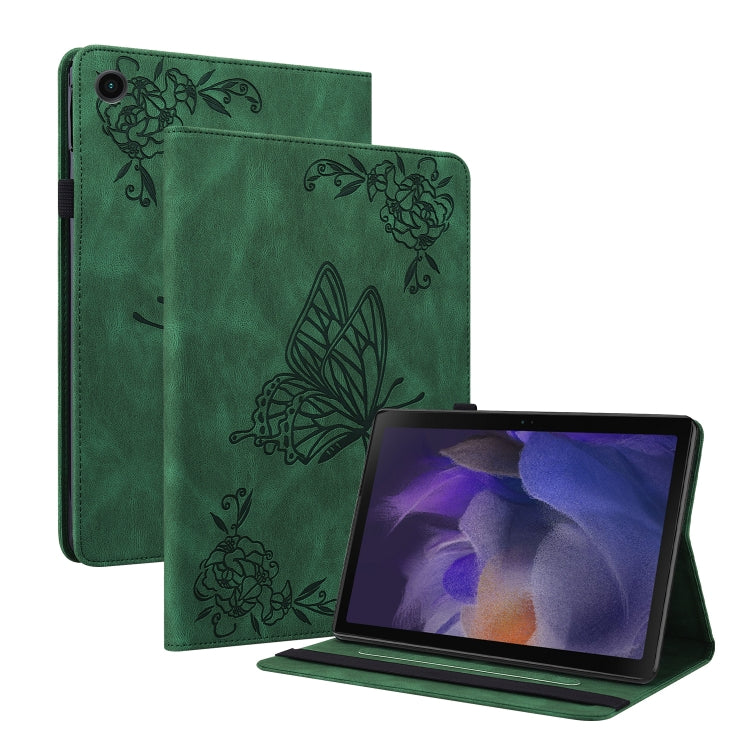 Butterfly Flower Embossed Leather Tablet Case