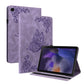 Butterfly Flower Embossed Leather Tablet Case