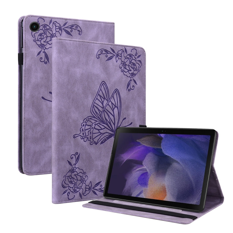 Butterfly Flower Embossed Leather Tablet Case