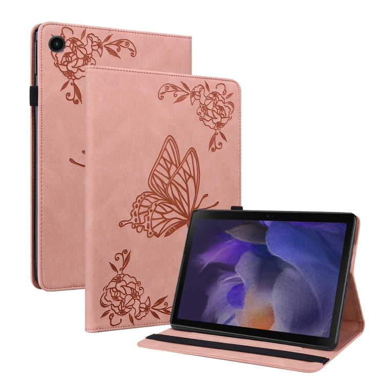 Butterfly Flower Embossed Leather Tablet Case