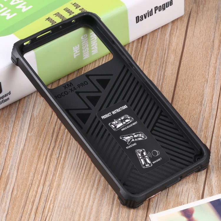 Shockproof TPU + PC Magnetic Protective Phone Case with Holder, For Xiaomi Poco X4 Pro 5G, For Samsung Galaxy A73 5G