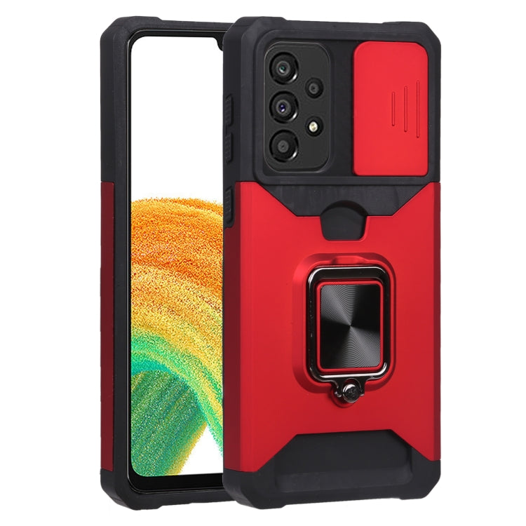Sliding Camera Cover Design PC + TPU Shockproof Phone Case, For Galaxy A33 5G