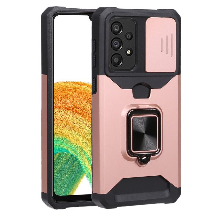 Sliding Camera Cover Design PC + TPU Shockproof Phone Case, For Galaxy A33 5G