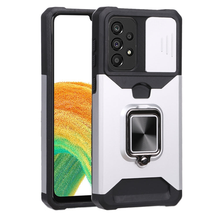 Sliding Camera Cover Design PC + TPU Shockproof Phone Case, For Galaxy A33 5G