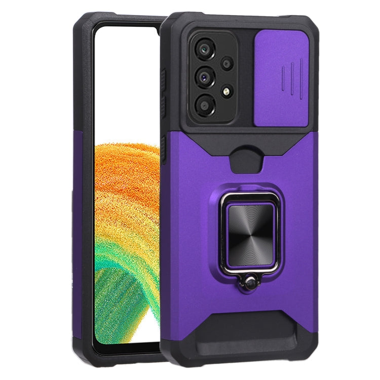 Sliding Camera Cover Design PC + TPU Shockproof Phone Case, For Galaxy A33 5G
