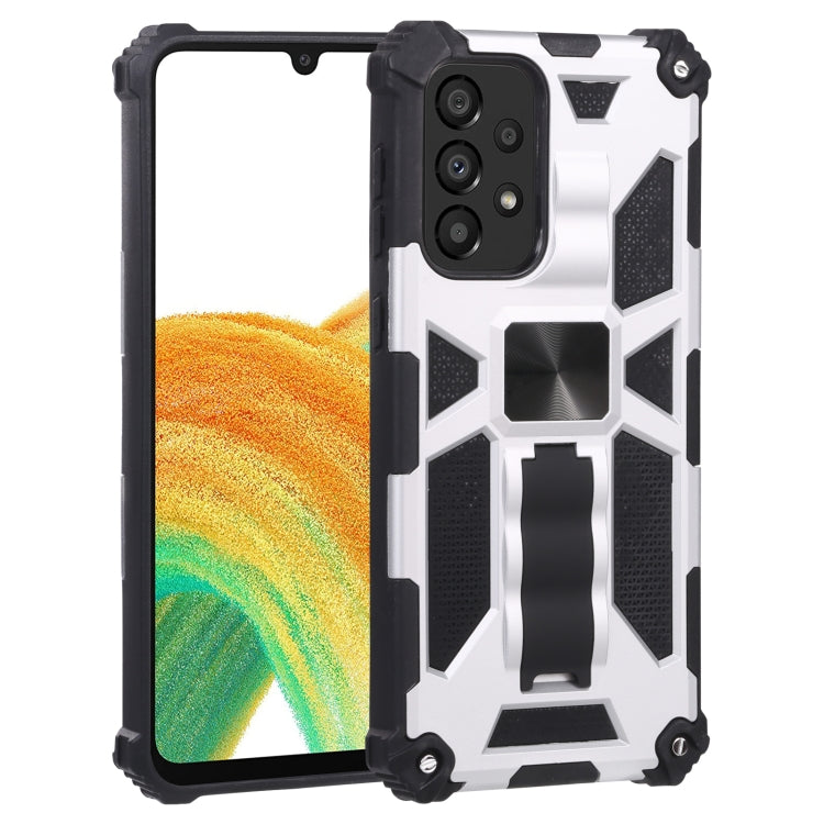 Shockproof TPU + PC Magnetic Protective Phone Case with Holder, For Samsung Galaxy A33 5G