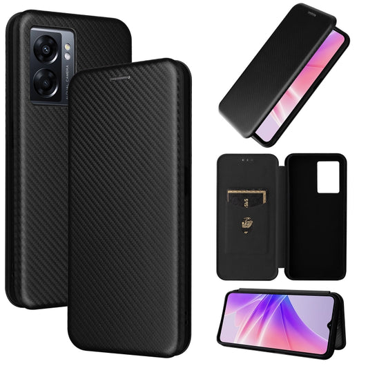 Carbon Fiber Texture Magnetic Leather Phone Case, For OPPO A57 5G, For OPPO Reno7 4G / F21 Pro 4G, For Samsung Galaxy M33 5G, For Sharp Simple Sumaho 6, For Sharp Aquos R7