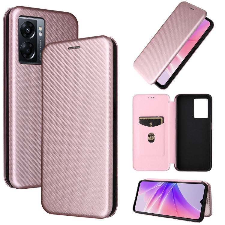 Carbon Fiber Texture Magnetic Leather Phone Case, For OPPO A57 5G, For OPPO Reno7 4G / F21 Pro 4G, For Samsung Galaxy M33 5G, For Sharp Simple Sumaho 6, For Sharp Aquos R7