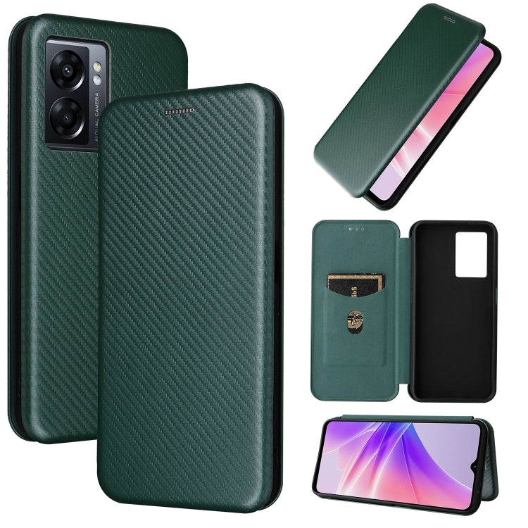 Carbon Fiber Texture Magnetic Leather Phone Case, For OPPO A57 5G, For OPPO Reno7 4G / F21 Pro 4G, For Samsung Galaxy M33 5G, For Sharp Simple Sumaho 6, For Sharp Aquos R7