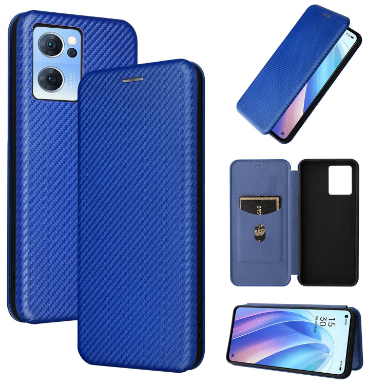 Carbon Fiber Texture Magnetic Leather Phone Case, For OPPO A57 5G, For OPPO Reno7 4G / F21 Pro 4G, For Samsung Galaxy M33 5G, For Sharp Simple Sumaho 6, For Sharp Aquos R7