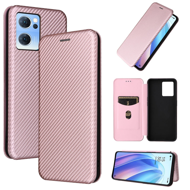 Carbon Fiber Texture Magnetic Leather Phone Case, For OPPO A57 5G, For OPPO Reno7 4G / F21 Pro 4G, For Samsung Galaxy M33 5G, For Sharp Simple Sumaho 6, For Sharp Aquos R7