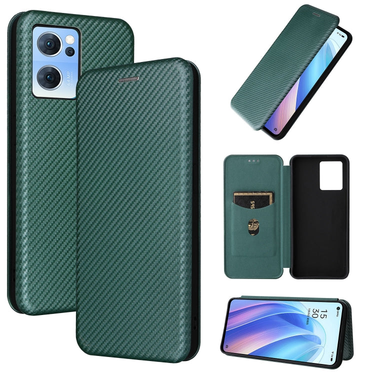 Carbon Fiber Texture Magnetic Leather Phone Case, For OPPO A57 5G, For OPPO Reno7 4G / F21 Pro 4G, For Samsung Galaxy M33 5G, For Sharp Simple Sumaho 6, For Sharp Aquos R7