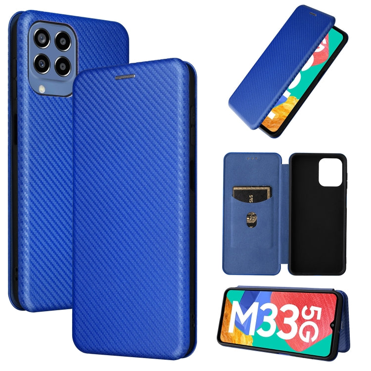 Carbon Fiber Texture Magnetic Leather Phone Case, For OPPO A57 5G, For OPPO Reno7 4G / F21 Pro 4G, For Samsung Galaxy M33 5G, For Sharp Simple Sumaho 6, For Sharp Aquos R7