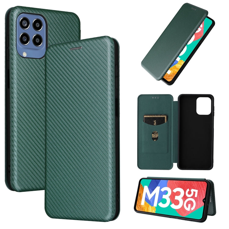 Carbon Fiber Texture Magnetic Leather Phone Case, For OPPO A57 5G, For OPPO Reno7 4G / F21 Pro 4G, For Samsung Galaxy M33 5G, For Sharp Simple Sumaho 6, For Sharp Aquos R7