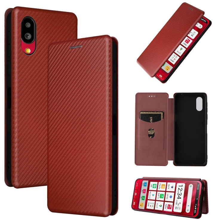 Carbon Fiber Texture Magnetic Leather Phone Case, For OPPO A57 5G, For OPPO Reno7 4G / F21 Pro 4G, For Samsung Galaxy M33 5G, For Sharp Simple Sumaho 6, For Sharp Aquos R7