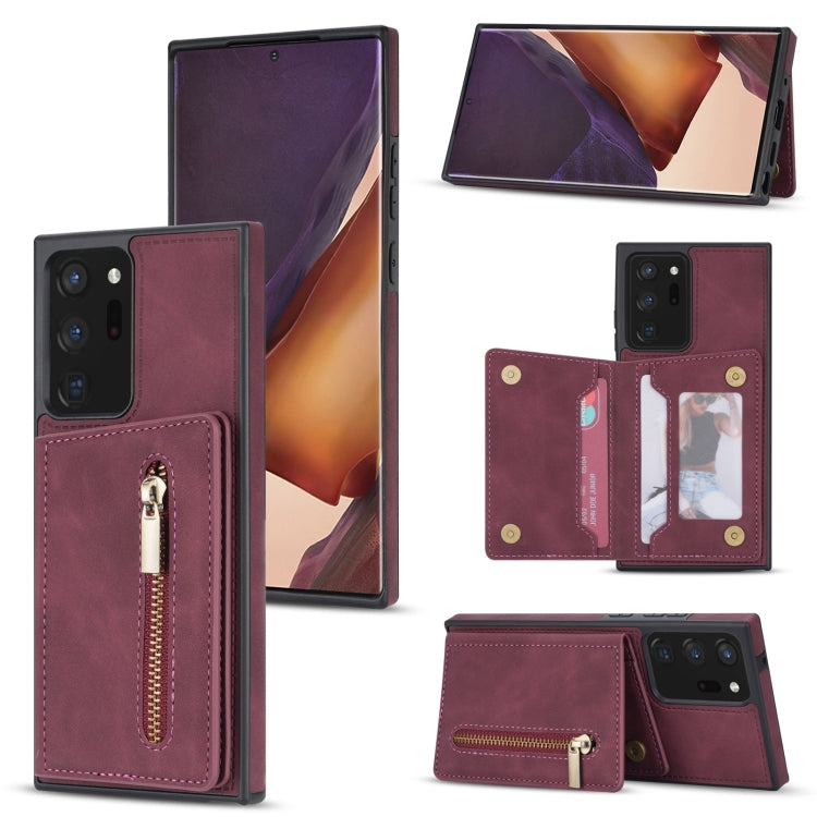 Zipper Card Holder Phone Case, For Samsung Galaxy A12 5G, For Samsung Galaxy A51 4G, For Samsung Galaxy A71 4G, For Samsung Galaxy A52 / A52s, For Samsung Galaxy Note20, For Samsung Galaxy Note20 Ultra, For Samsung Galaxy S20, For Samsung Galaxy S20+