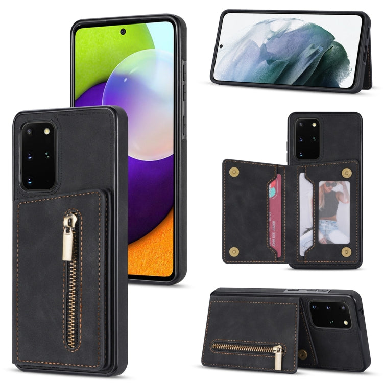 Zipper Card Holder Phone Case, For Samsung Galaxy A12 5G, For Samsung Galaxy A51 4G, For Samsung Galaxy A71 4G, For Samsung Galaxy A52 / A52s, For Samsung Galaxy Note20, For Samsung Galaxy Note20 Ultra, For Samsung Galaxy S20, For Samsung Galaxy S20+