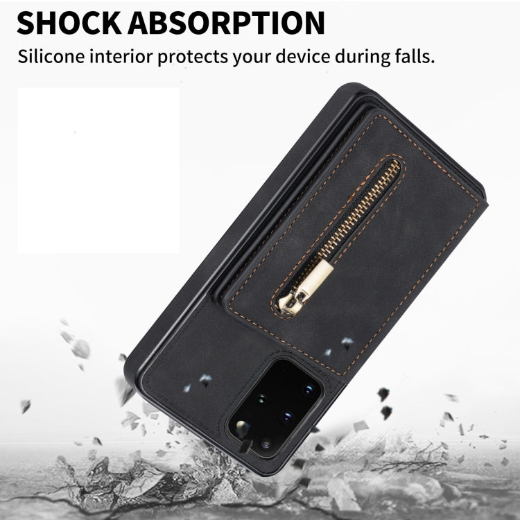 Zipper Card Holder Phone Case, For Samsung Galaxy S20 FE, For Samsung Galaxy S20 Ultra, For Samsung Galaxy S21 Ultra 5G, For Samsung Galaxy S21+ 5G, For Samsung Galaxy S21 5G, For Samsung Galaxy S21 FE 5G, For Samsung Galaxy S22 5G���������������������...