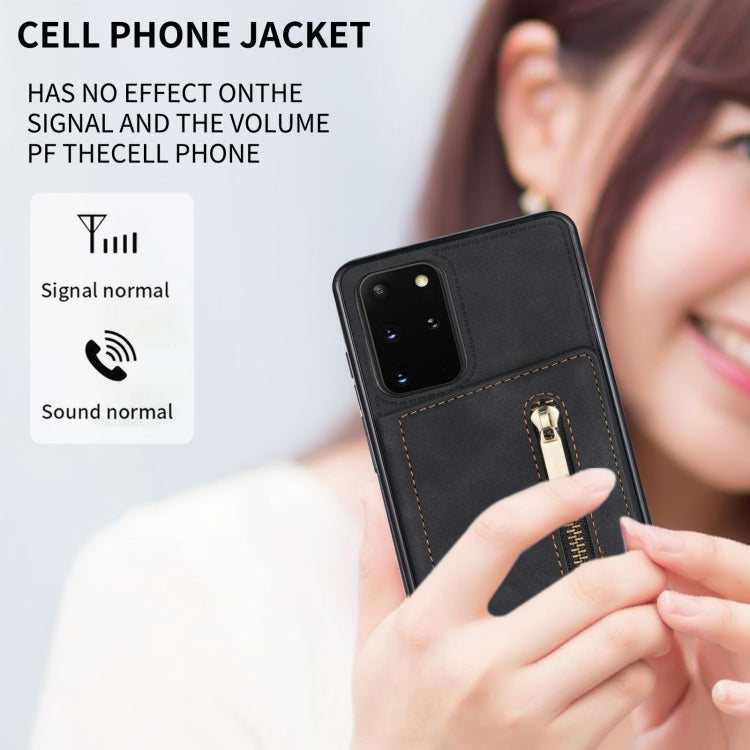 Zipper Card Holder Phone Case, For Samsung Galaxy S20 FE, For Samsung Galaxy S20 Ultra, For Samsung Galaxy S21 Ultra 5G, For Samsung Galaxy S21+ 5G, For Samsung Galaxy S21 5G, For Samsung Galaxy S21 FE 5G, For Samsung Galaxy S22 5G���������������������...