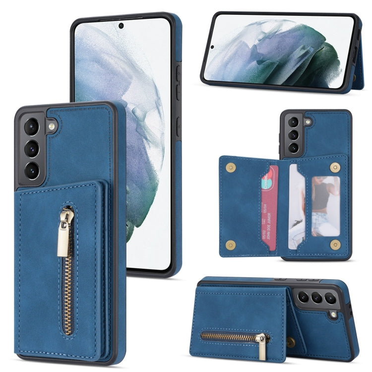 Zipper Card Holder Phone Case, For Samsung Galaxy S20 FE, For Samsung Galaxy S20 Ultra, For Samsung Galaxy S21 Ultra 5G, For Samsung Galaxy S21+ 5G, For Samsung Galaxy S21 5G, For Samsung Galaxy S21 FE 5G, For Samsung Galaxy S22 5G���������������������...