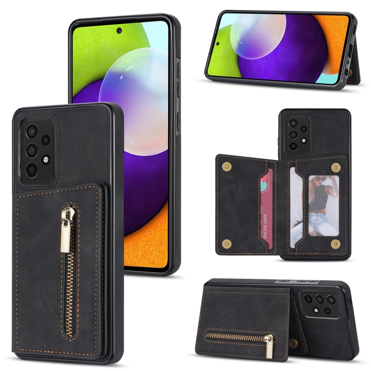 Zipper Card Holder Phone Case, For Samsung Galaxy S22 Ultra 5G, For Samsung Galaxy A53 5G
