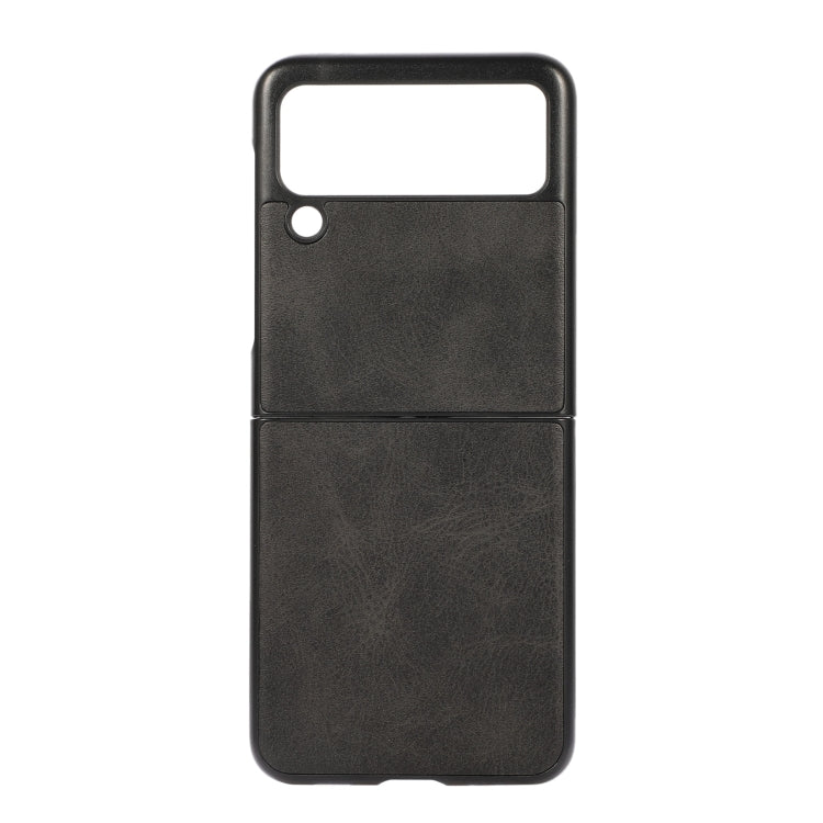 Two-color Calf Texture PU Phone Case, For Samsung Galaxy Z Flip3 5G