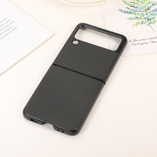 Carbon Fiber Texture PU Leather Phone Case, For Samsung Galaxy Z Flip3 5G