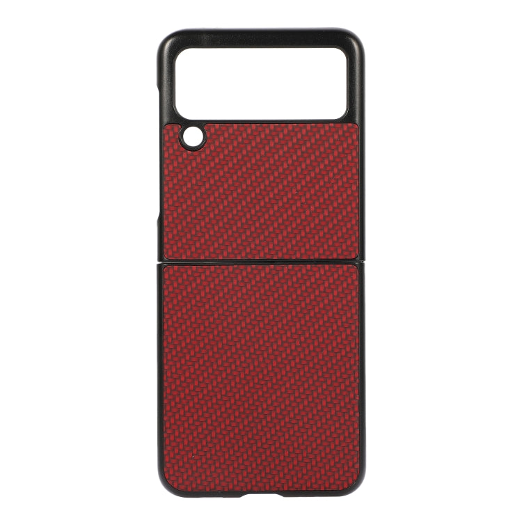 Carbon Fiber Texture PU Leather Phone Case, For Samsung Galaxy Z Flip3 5G