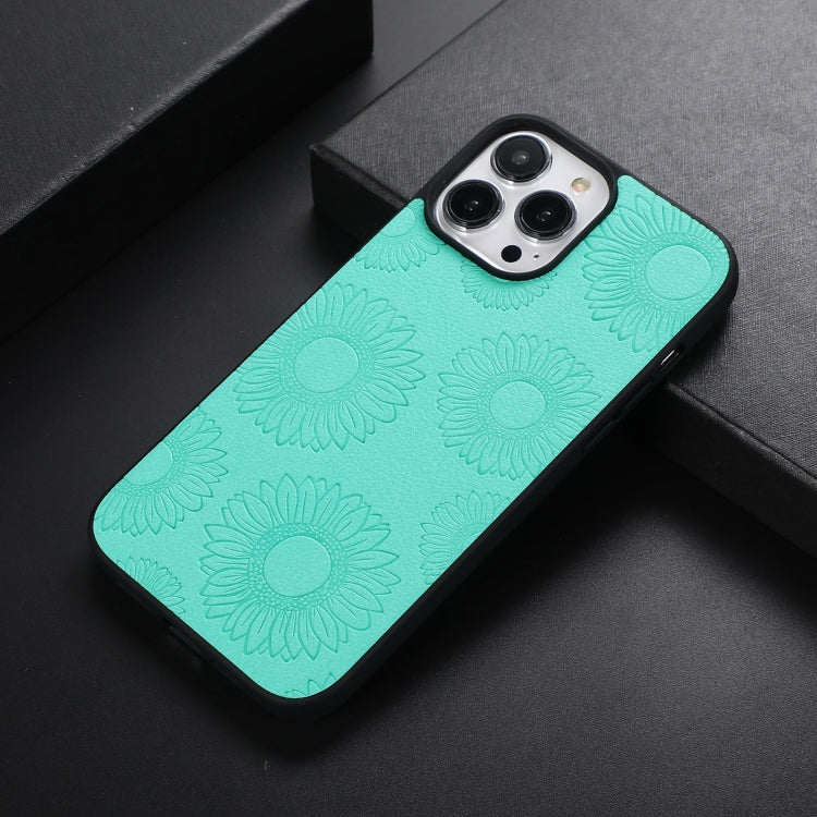 Sunflower Pattern PU+TPU+PC Shockproof Phone Case