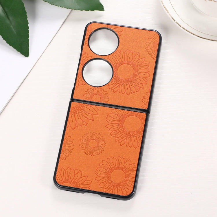 Sunflower Pattern PU+TPU+PC Shockproof Phone Case