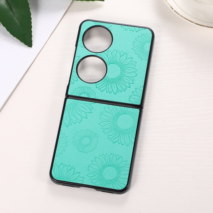 Sunflower Pattern PU+TPU+PC Shockproof Phone Case