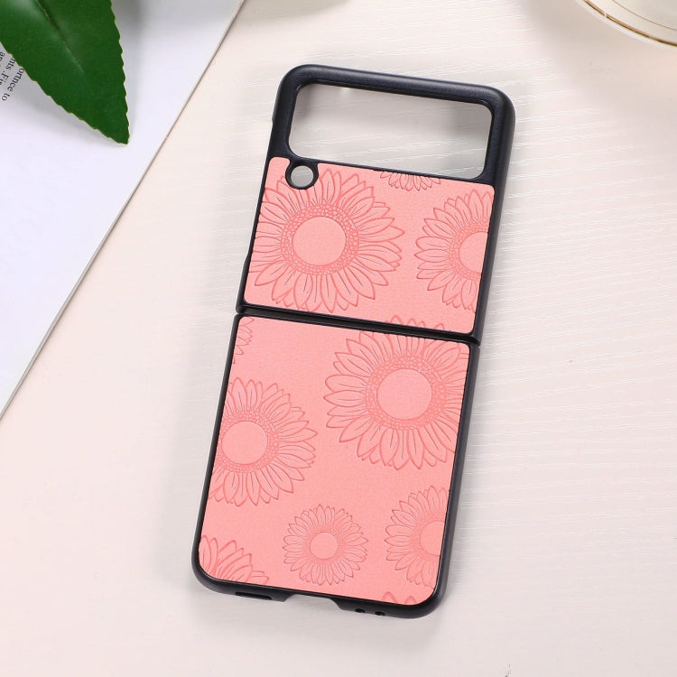 Sunflower Pattern PU+TPU+PC Shockproof Phone Case