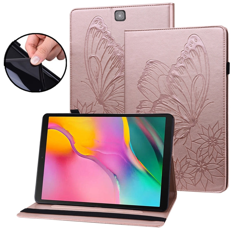 Big Butterfly Embossed Leather Tablet Case, For Samsung Galaxy Tab A7 T500, For Samsung Galaxy Tab S2 9.7 T810/T815