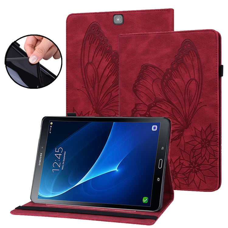 Big Butterfly Embossed Leather Tablet Case, For Samsung Galaxy Tab A7 T500, For Samsung Galaxy Tab S2 9.7 T810/T815