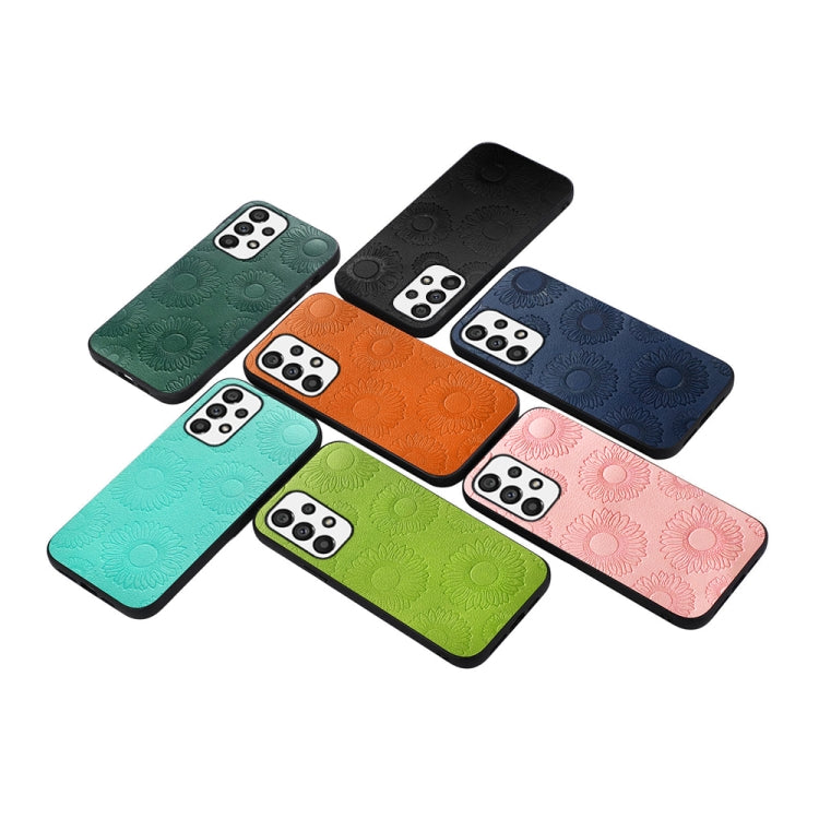 Sunflower Pattern PU+TPU+PC Shockproof Phone Case, For Samsung Galaxy A13 4G, For Samsung Galaxy A23 4G, For Samsung Galaxy A33 5G, For Samsung Galaxy A53 5G, For Samsung Galaxy A73 5G