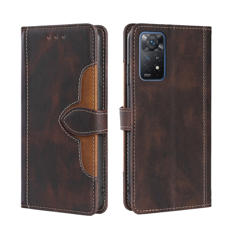 Stitching Skin Feel Magnetic Buckle Horizontal Flip PU Leather Case, For Xiaomi Redmi K50 Gaming/Poco F4 GT, For Xiaomi Redmi Note 11 4G Global/Redmi Note 11S, For Xiaomi Redmi Note 11 Pro 4G Global/Redmi Note11 Pro 5G Global, For Xiaomi 12 Pro