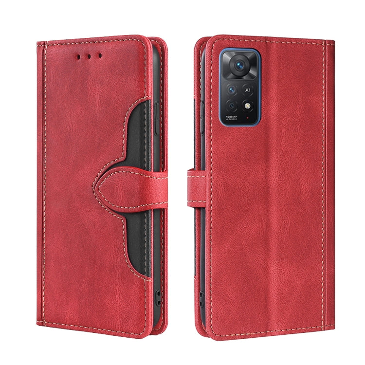 Stitching Skin Feel Magnetic Buckle Horizontal Flip PU Leather Case, For Xiaomi Redmi K50 Gaming/Poco F4 GT, For Xiaomi Redmi Note 11 4G Global/Redmi Note 11S, For Xiaomi Redmi Note 11 Pro 4G Global/Redmi Note11 Pro 5G Global, For Xiaomi 12 Pro