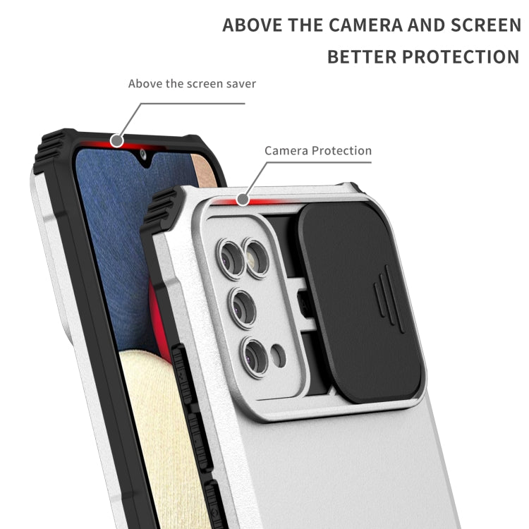 Stereoscopic Holder Sliding Camshield Phone Case, For Samsung Galaxy A02s US, For Samsung Galaxy A02s EU, For Samsung Galaxy A03 164mm, For Samsung Galaxy A03 166mm, For Samsung Galaxy A03s EU, For Samsung Galaxy A12 5G