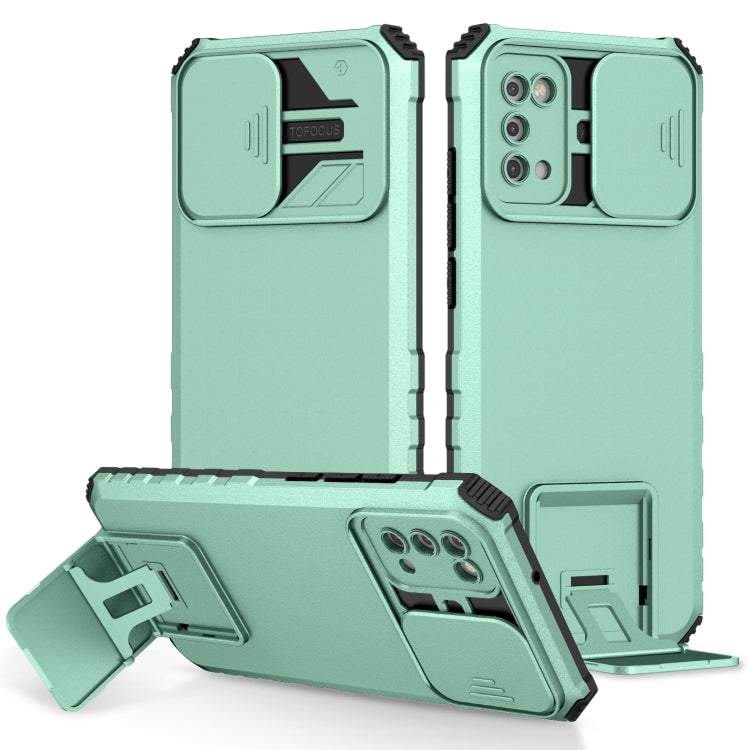 Stereoscopic Holder Sliding Camshield Phone Case, For Samsung Galaxy A02s US, For Samsung Galaxy A02s EU, For Samsung Galaxy A03 164mm, For Samsung Galaxy A03 166mm, For Samsung Galaxy A03s EU, For Samsung Galaxy A12 5G