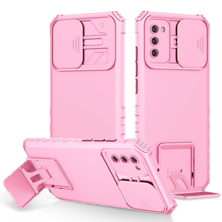 Stereoscopic Holder Sliding Camshield Phone Case, For Samsung Galaxy A02s US, For Samsung Galaxy A02s EU, For Samsung Galaxy A03 164mm, For Samsung Galaxy A03 166mm, For Samsung Galaxy A03s EU, For Samsung Galaxy A12 5G