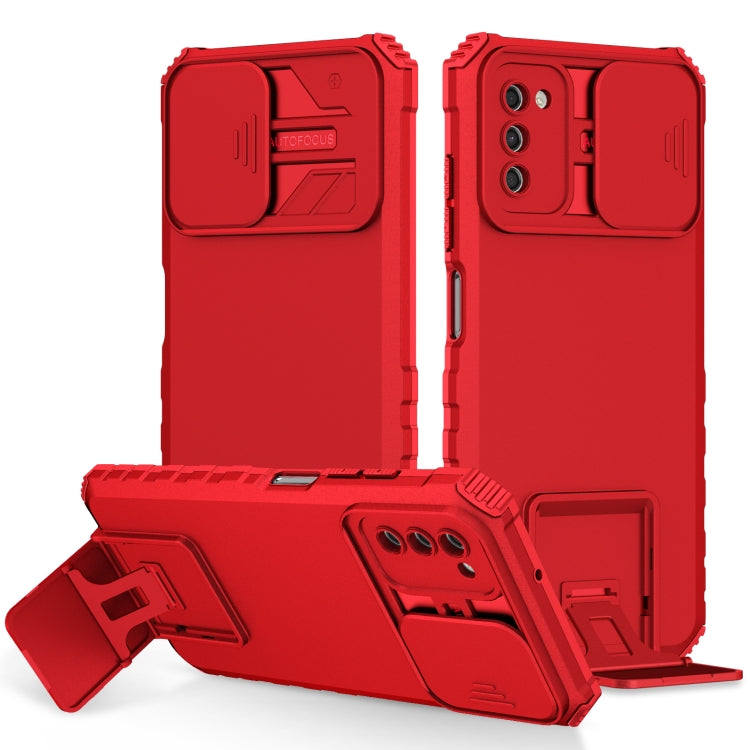 Stereoscopic Holder Sliding Camshield Phone Case, For Samsung Galaxy A02s US, For Samsung Galaxy A02s EU, For Samsung Galaxy A03 164mm, For Samsung Galaxy A03 166mm, For Samsung Galaxy A03s EU, For Samsung Galaxy A12 5G