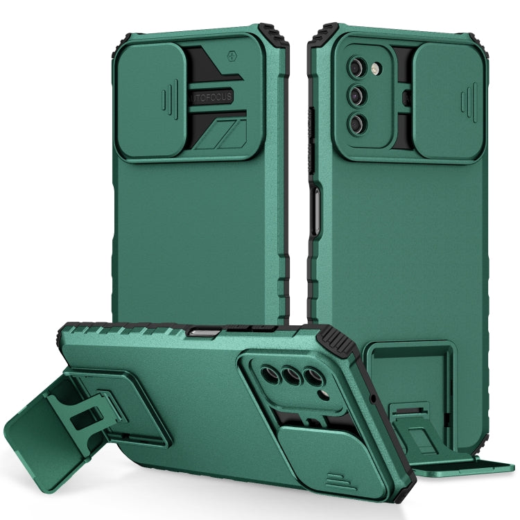 Stereoscopic Holder Sliding Camshield Phone Case, For Samsung Galaxy A02s US, For Samsung Galaxy A02s EU, For Samsung Galaxy A03 164mm, For Samsung Galaxy A03 166mm, For Samsung Galaxy A03s EU, For Samsung Galaxy A12 5G