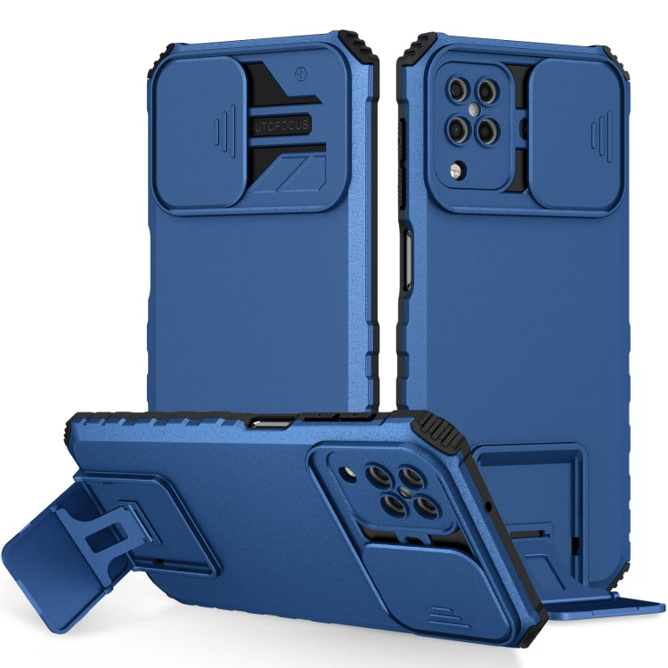 Stereoscopic Holder Sliding Camshield Phone Case, For Samsung Galaxy A02s US, For Samsung Galaxy A02s EU, For Samsung Galaxy A03 164mm, For Samsung Galaxy A03 166mm, For Samsung Galaxy A03s EU, For Samsung Galaxy A12 5G