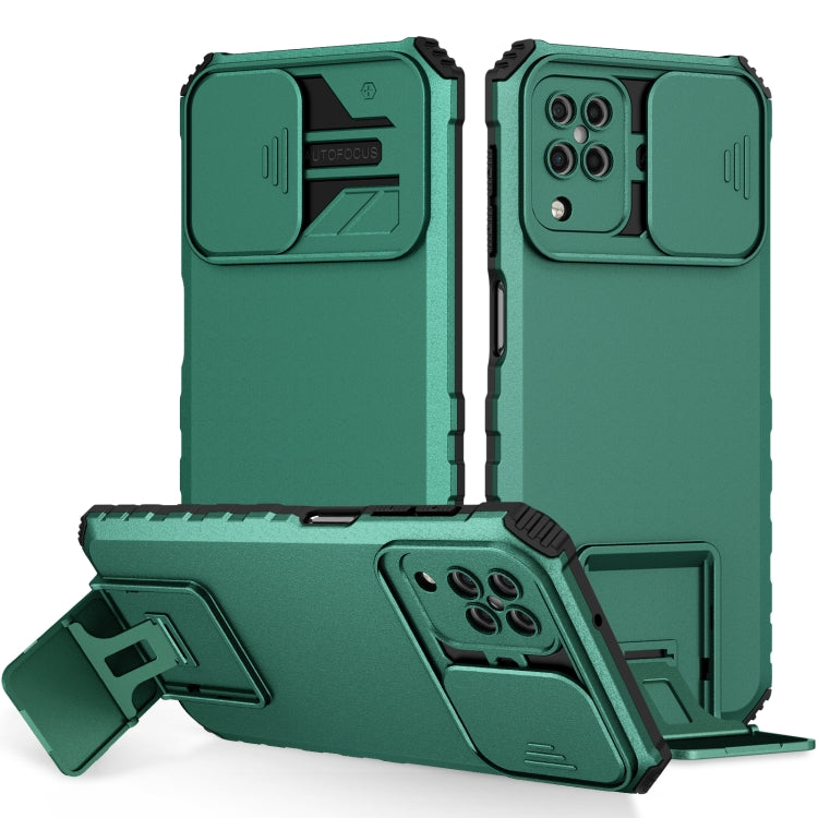 Stereoscopic Holder Sliding Camshield Phone Case, For Samsung Galaxy A02s US, For Samsung Galaxy A02s EU, For Samsung Galaxy A03 164mm, For Samsung Galaxy A03 166mm, For Samsung Galaxy A03s EU, For Samsung Galaxy A12 5G