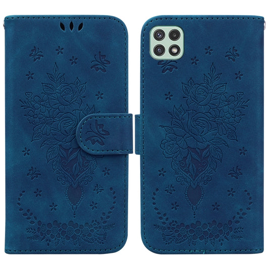 Butterfly Rose Embossed Leather Phone Case