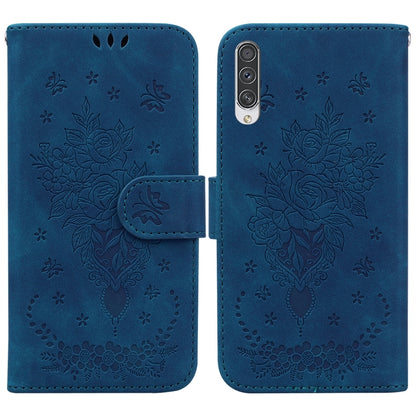 Butterfly Rose Embossed Leather Phone Case